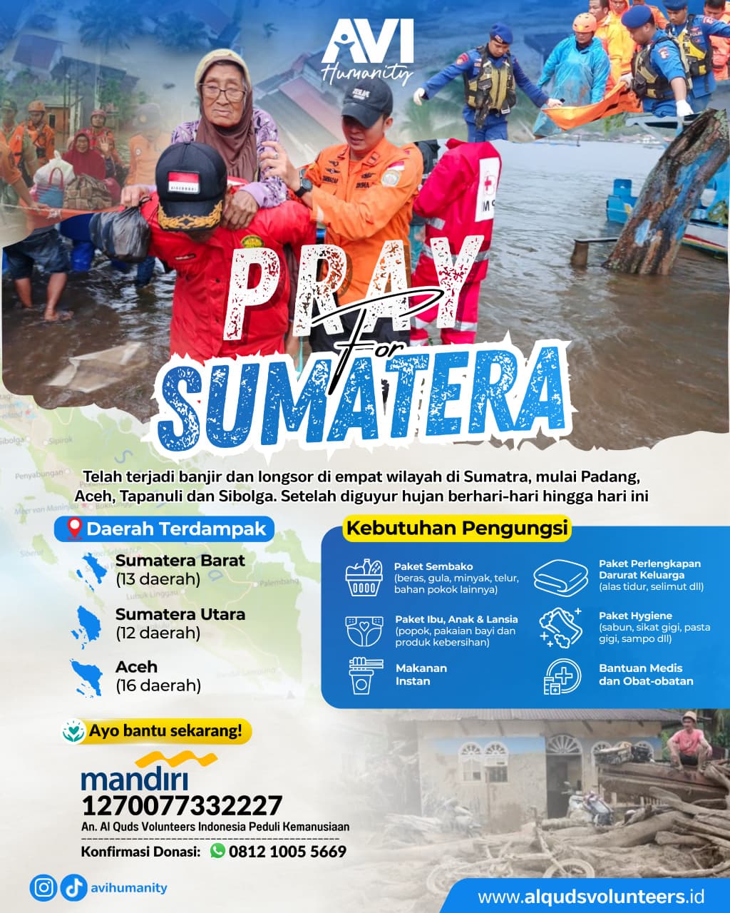 AVI Humanity Galang Solidaritas Nasional untuk Korban Banjir dan Longsor Sumatera–Aceh