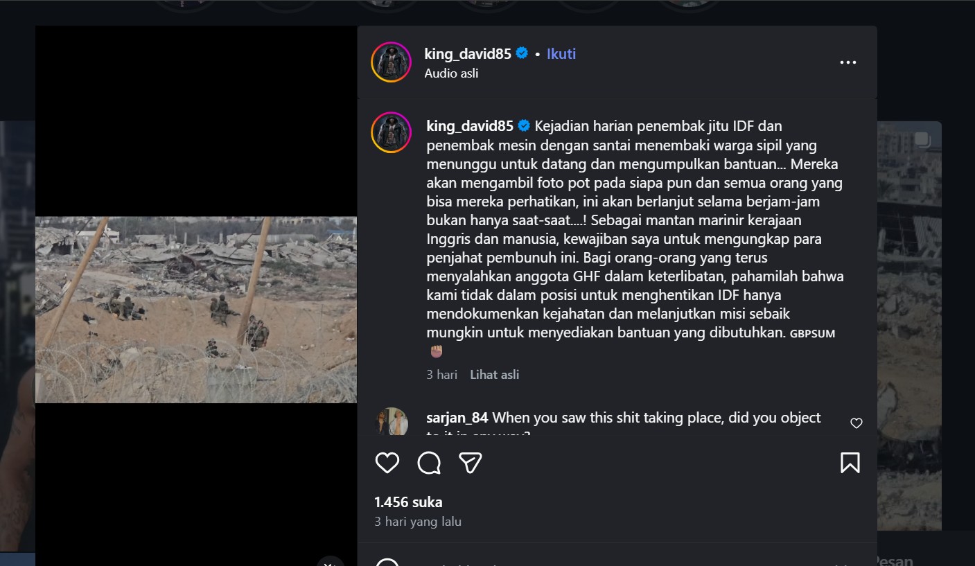 Rekaman Video Tunjukkan Tentara Israel Tembaki Warga Gaza yang Antre Bantuan