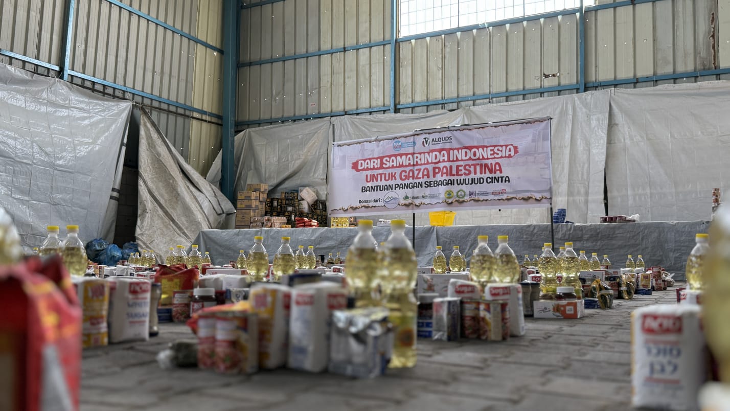 AVI Distribusikan Sembako dari Masyarakat Kaltim untuk 360 Warga Pengungsi Gaza